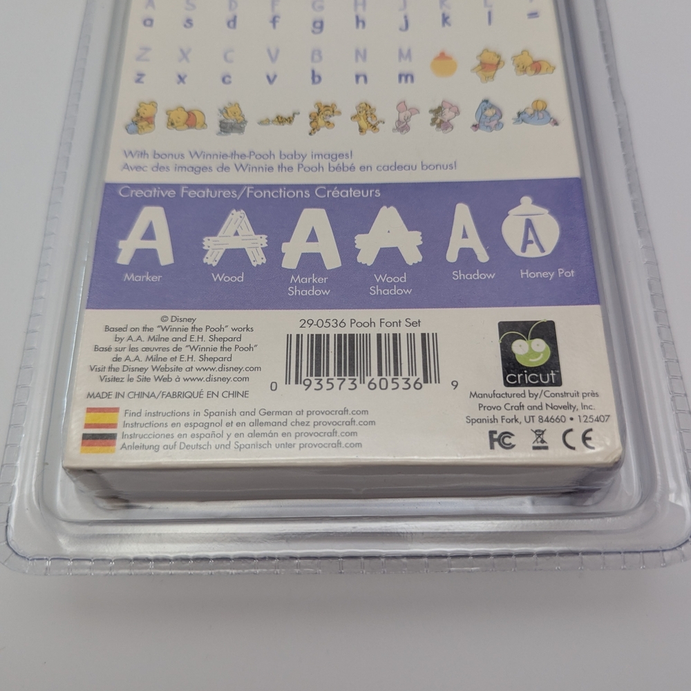 Cricut Disney Winnie The Pooh Font Vintage Cartridge - Picture 2 of 4